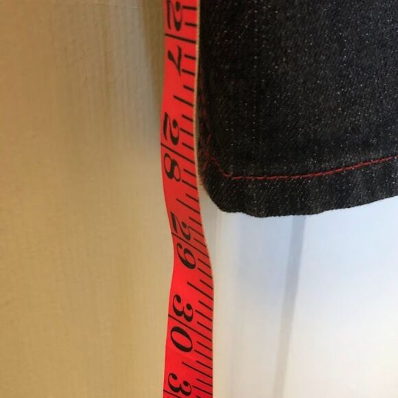 Urban Label Men's Denim Blue Jeans Red Stitching Straight Leg 36 Waist Zip Close - Picture 11 of 11